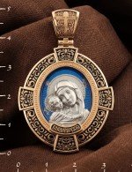 Образок из золота c эмалью