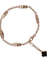 Браслет из золота c ониксом и перламутром