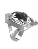 Кольцо из белого золота