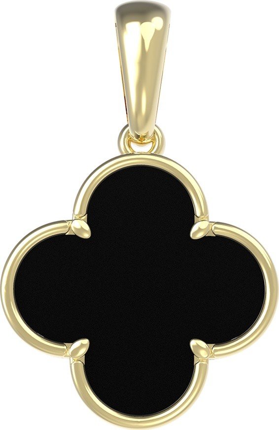 Подвеска из лимонного золота c ониксом