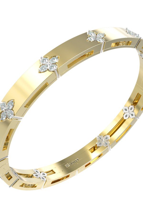 Браслет из лимонного золота c бриллиантами