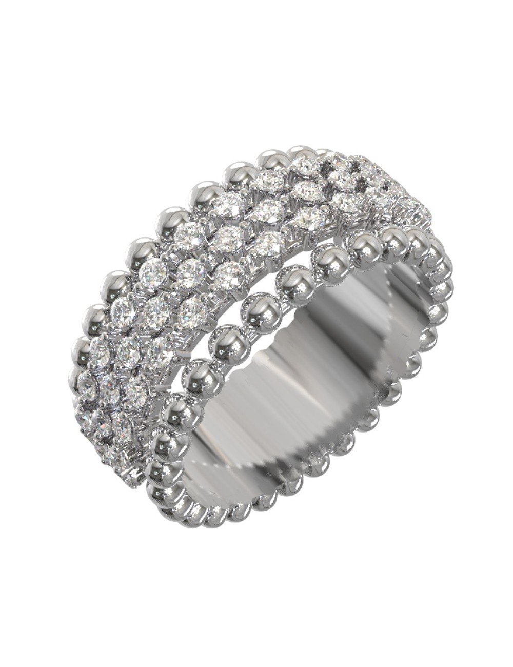 Кольцо из белого золота c бриллиантами