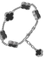 Браслет из белого золота c ониксом