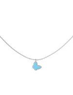 Колье из белого золота c бирюзой