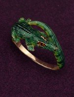 Кольцо из золота c эмалью