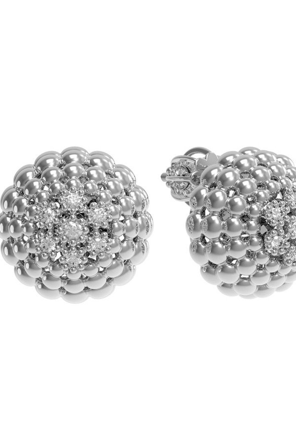 Серьги из белого золота c бриллиантами