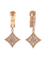 Серьги из золота c бриллиантами и перламутром