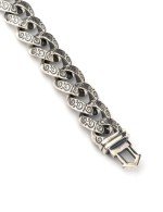 Браслет из серебра и золота c бриллиантами и рубином