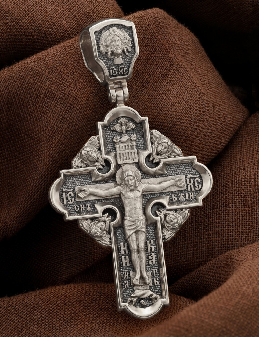 Крест из белого золота