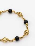 Браслет из лимонного золота c ониксом