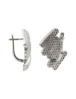 Серьги из белого золота c бриллиантами