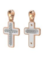 Крест из золота c эмалью и бриллиантами