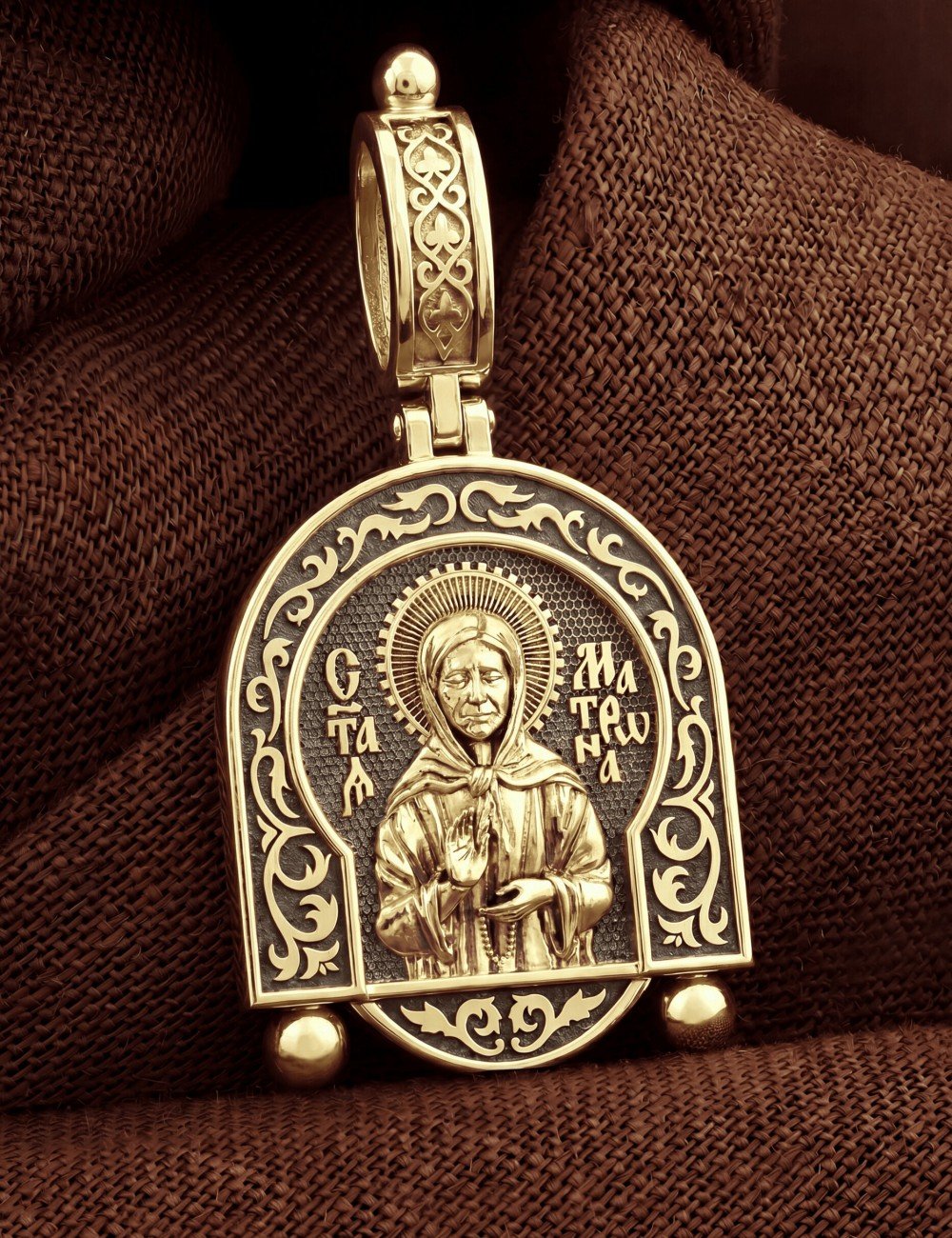 Образок из лимонного золота 585 пробы