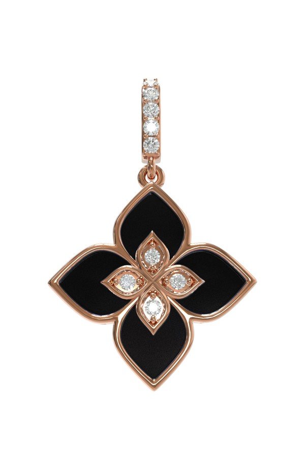 Подвеска из золота c бриллиантами и ониксом
