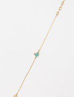 Браслет из лимонного золота c бирюзой