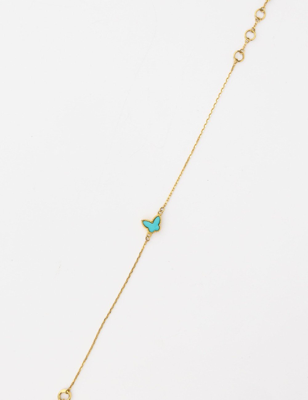 Браслет из лимонного золота c бирюзой