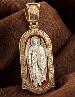 Образок из золота c эмалью