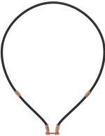 Гайтан из золота c кожаным шнурком