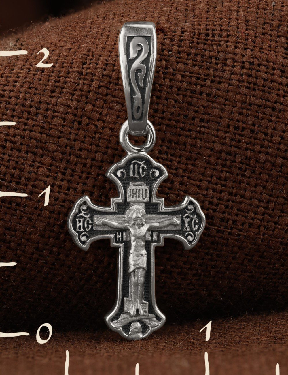 Крест из белого золота