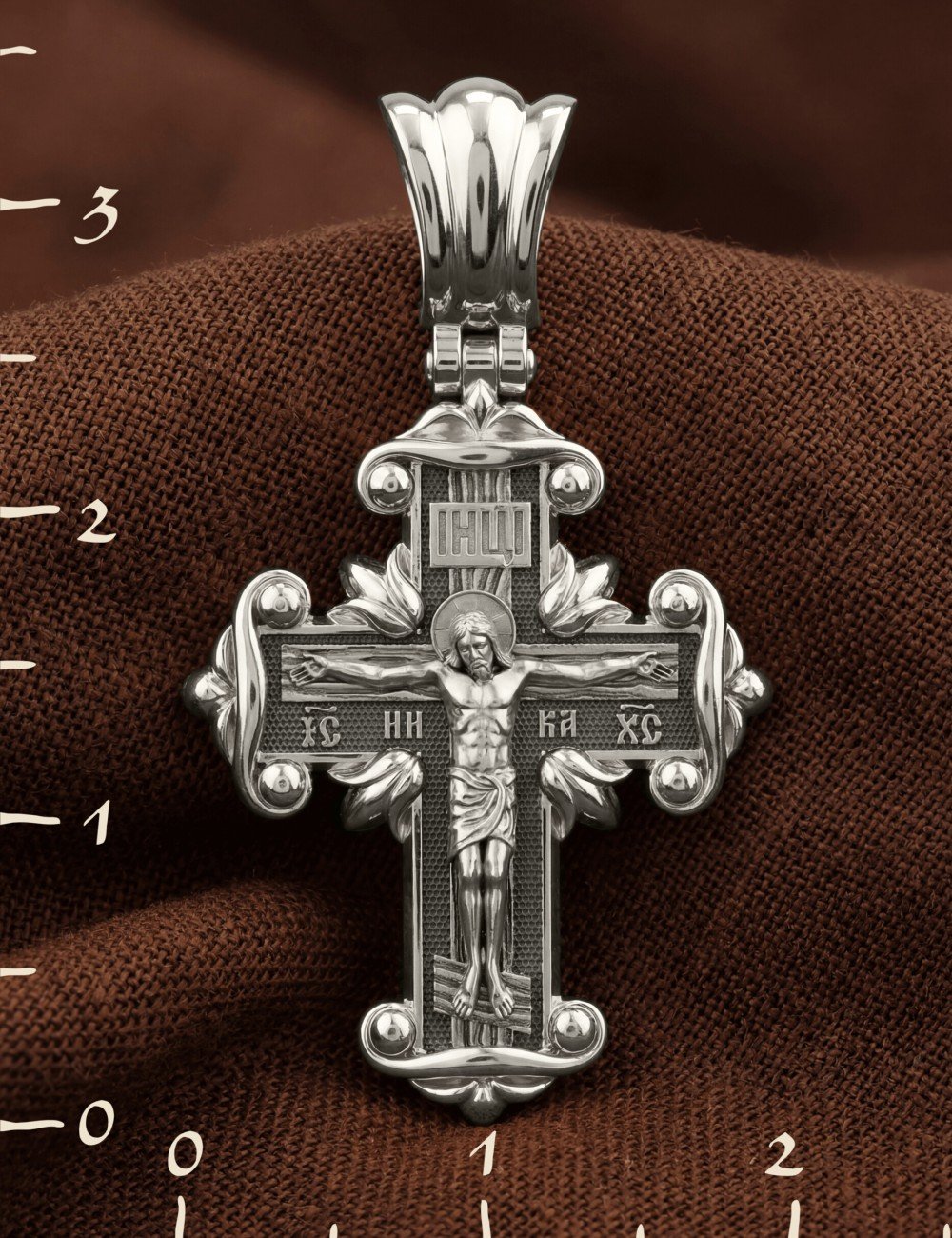 Крест из белого золота