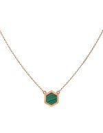 Колье из золота c малахитом