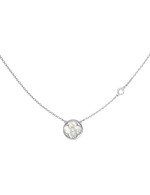 Колье из белого золота c бриллиантами и перламутром