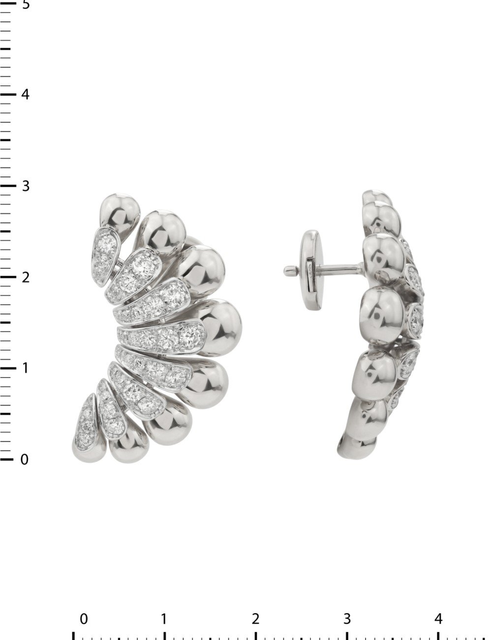 Серьги из белого золота c бриллиантами