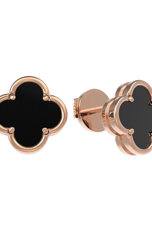 Серьги из золота c ониксом