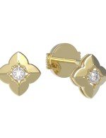 Серьги из лимонного золота c бриллиантами