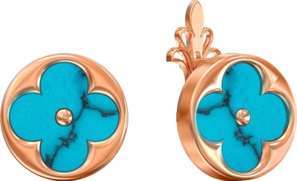 Серьги из золота c бирюзой