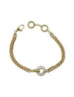 Браслет из лимонного золота c бриллиантами и перламутром