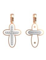 Крест из золота c эмалью и бриллиантами