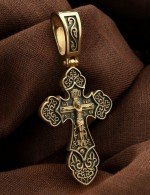 Крест из лимонного золота