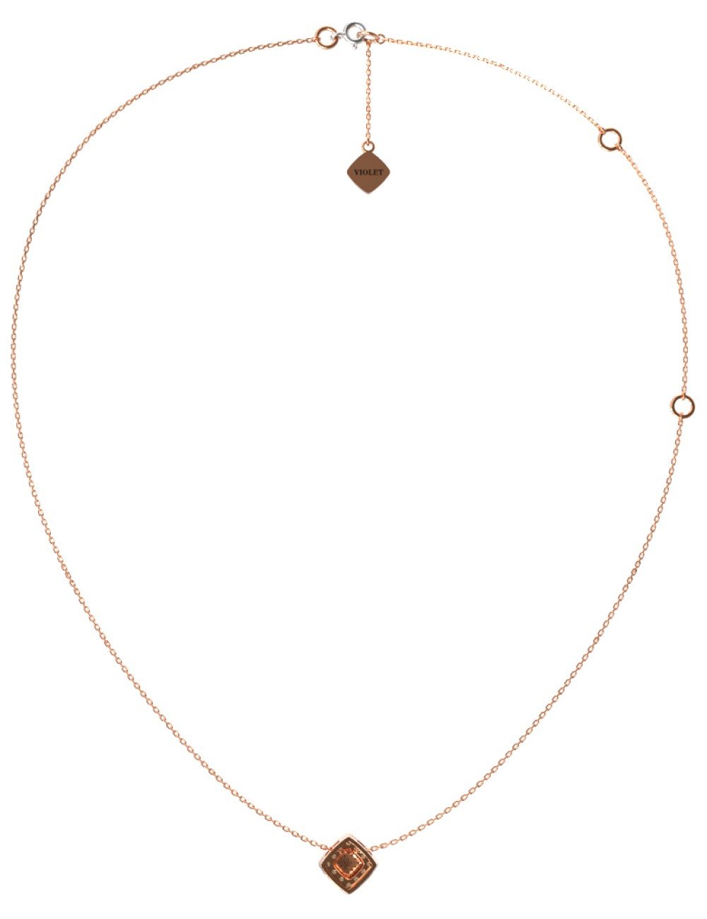 Колье из золота c бриллиантами и изумрудом