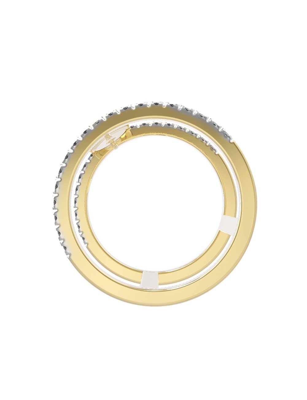 Кольцо из лимонного золота c бриллиантами