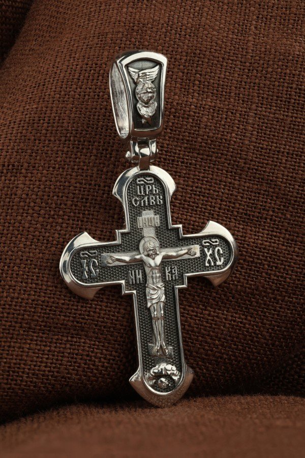 Крест из белого золота