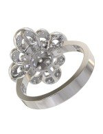 Кольцо из белого золота c бриллиантами