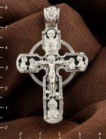 Крест из серебра 925 пробы c эбеновым деревом