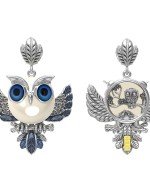 Подвеска из белого золота c эмалью и жемчугом