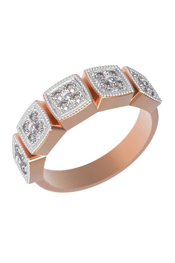 Кольцо из золота c бриллиантами