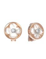 Серьги из золота c бриллиантами и перламутром