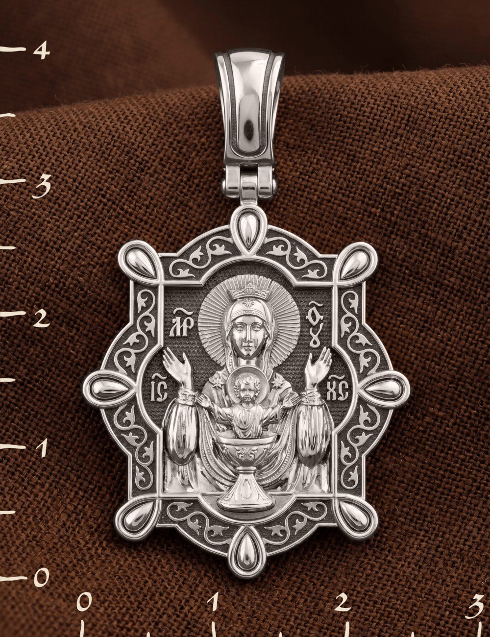 Образок из белого золота