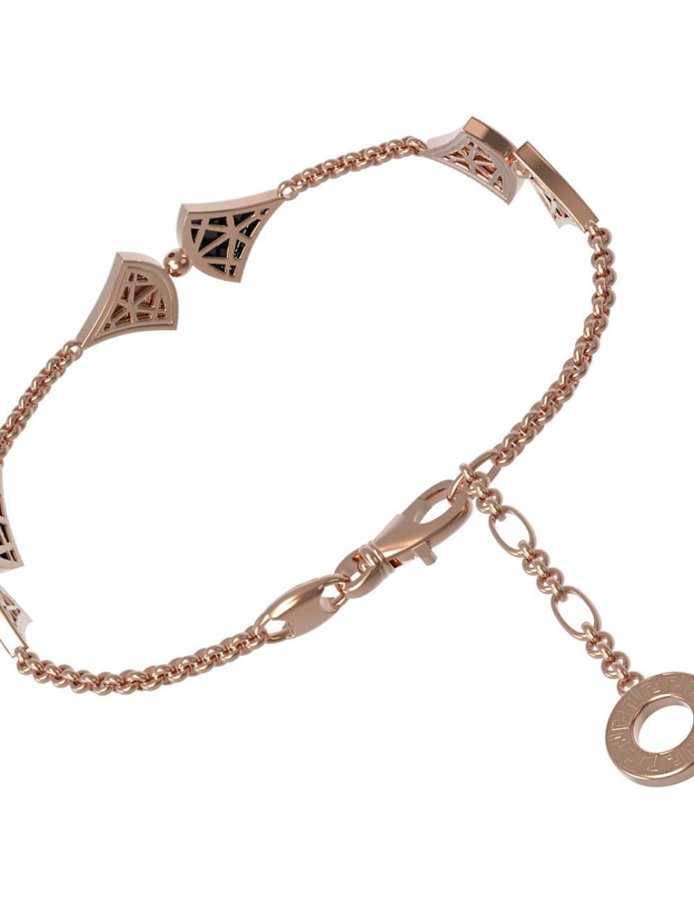 Браслет из золота c бриллиантами и ониксом