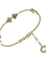 Браслет из лимонного золота c бриллиантами и малахитом