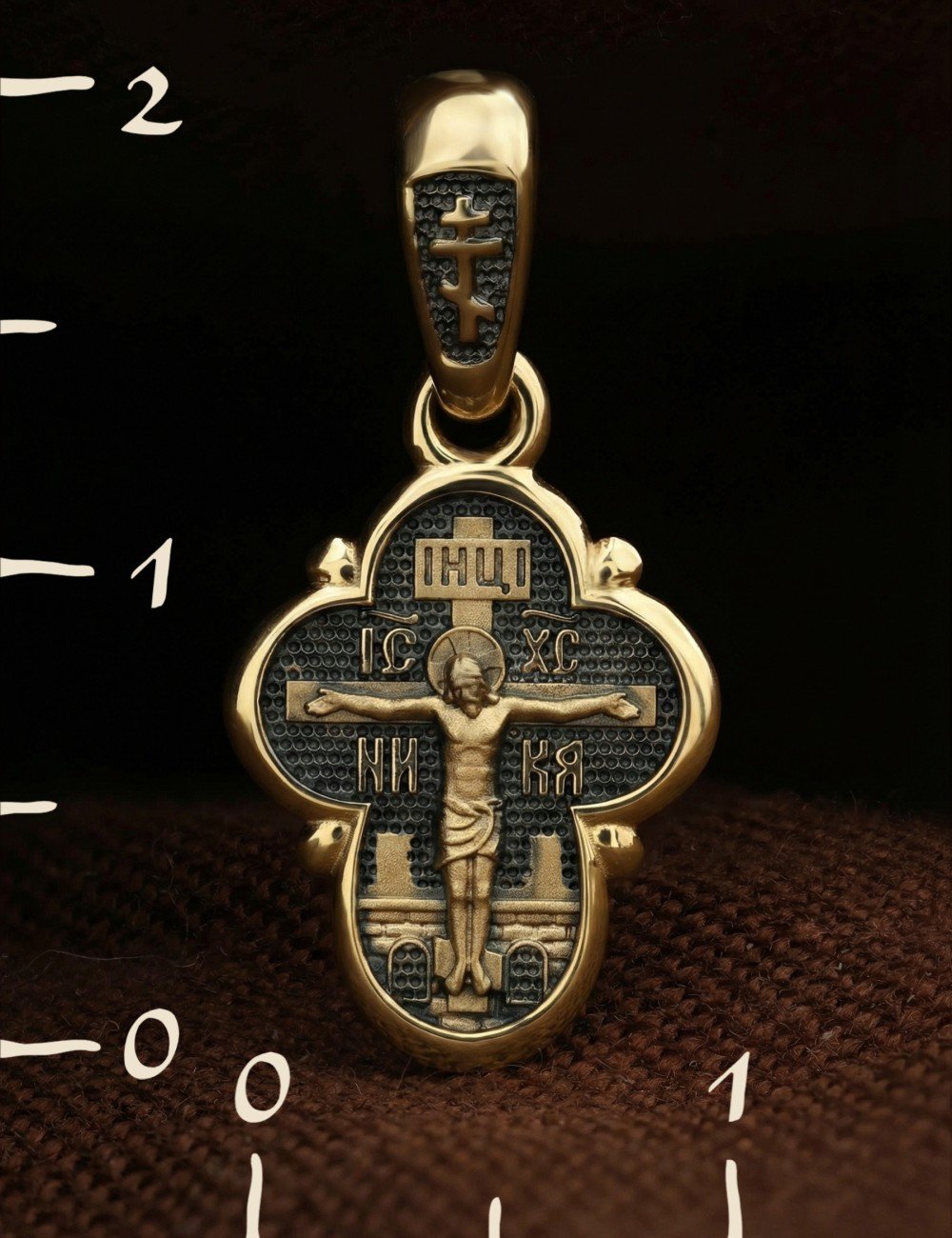 Крест из лимонного золота