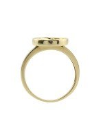 Кольцо из лимонного золота c бриллиантами и ониксом