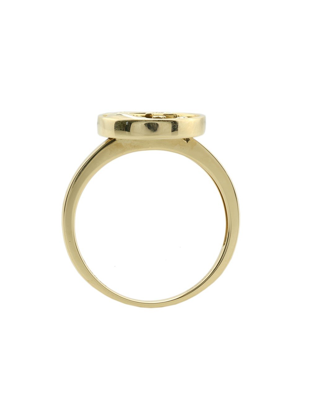 Кольцо из лимонного золота c бриллиантами и ониксом