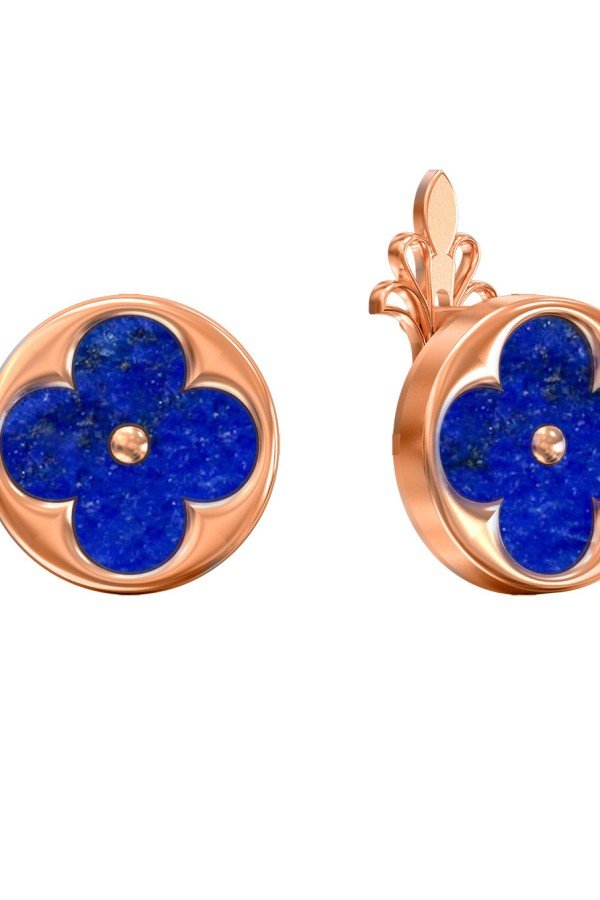 Серьги из золота c лазуритом