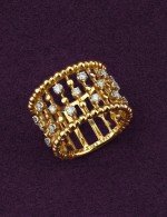 Кольцо из лимонного золота c бриллиантами