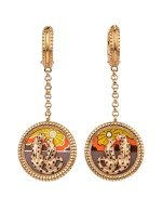 Серьги из золота c эмалью